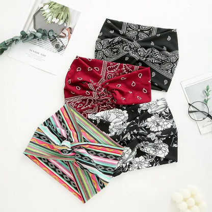 Twisted Thick Wide Head Wraps for Women