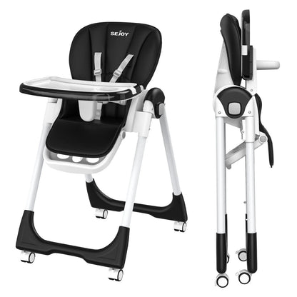 Adjustable Baby High Chair with 3-Tier Tray