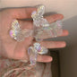 5Pcs  Transparent Butterfly Pink Hairpin