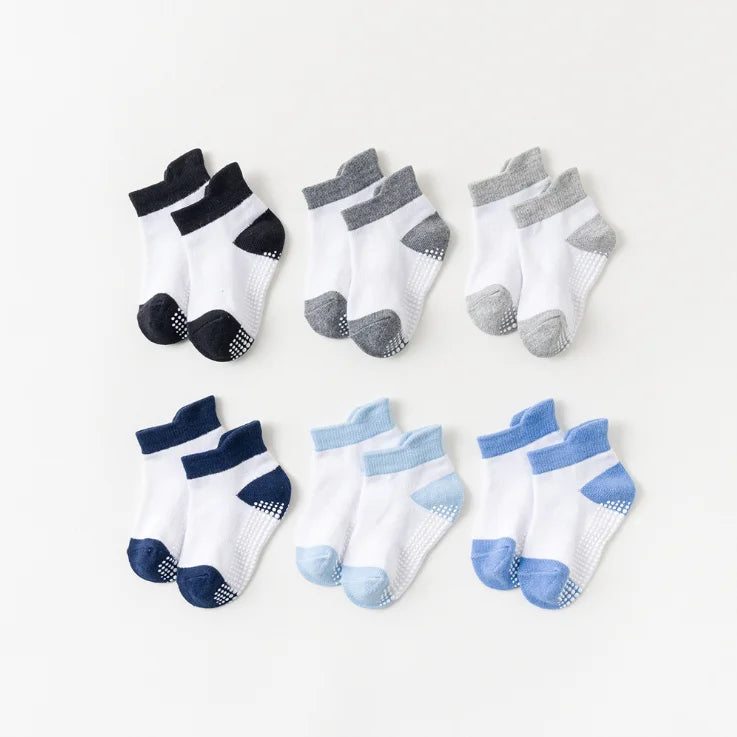 6 Pairs/lot Anti-slip Boat Socks