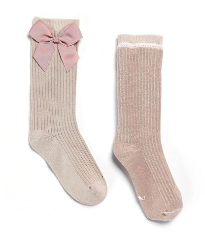 Girls Knee High Socks With Bows