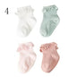 4Pair/lot Baby non-slip cotton socks