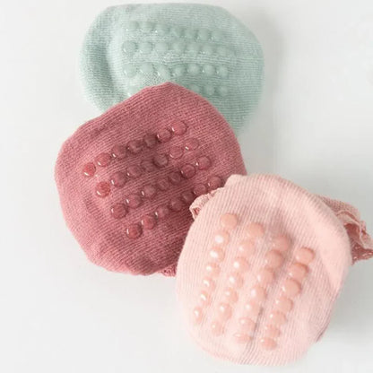 4Pair/lot Baby non-slip cotton socks