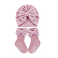 Baby Girl Turban Hat and Socks Set