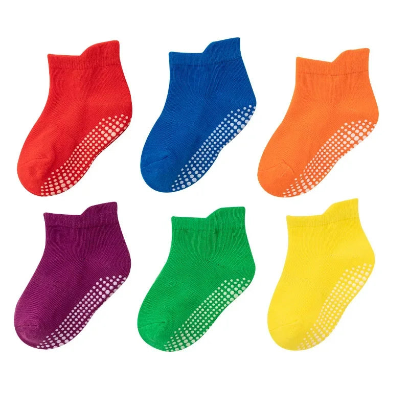 6 Pairs/lot Anti-slip Boat Socks