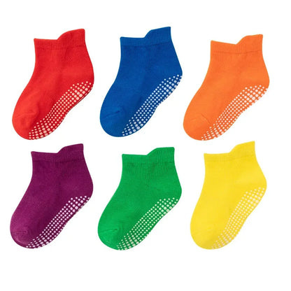 6 Pairs/lot Anti-slip Boat Socks