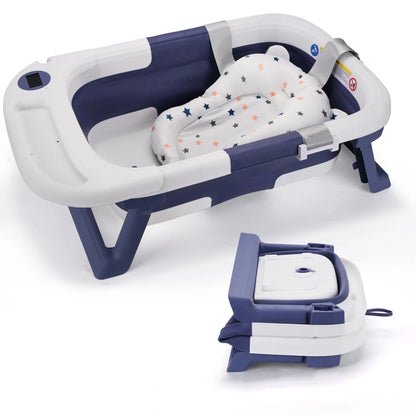 Baby Bathtub with Soft Cushion & Thermometer