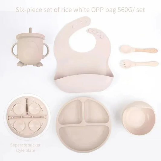 6Pcs Baby Silicone Feeding Set