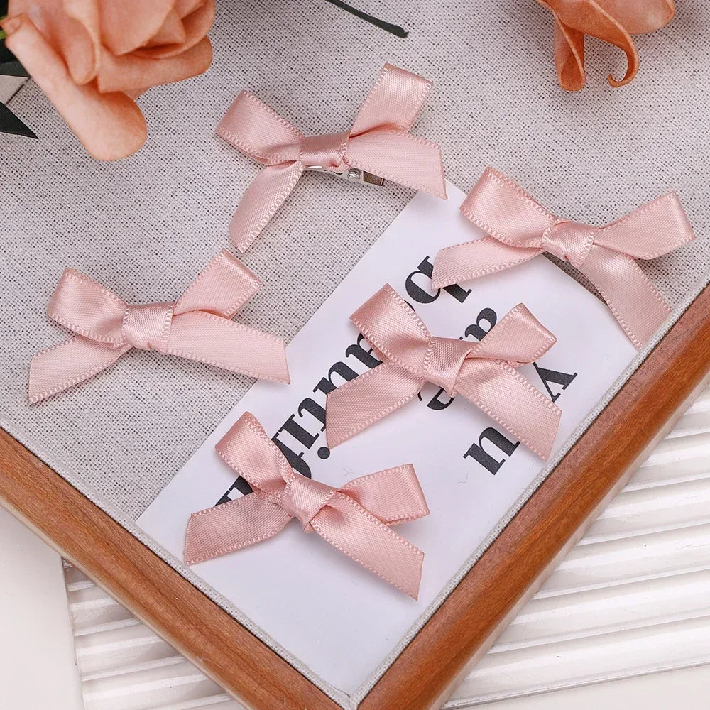 5-24Pcs Girls Bows Mini Hair Clips