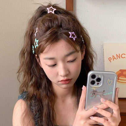 10/50pcs Colorful Kawaii Star Barrettes