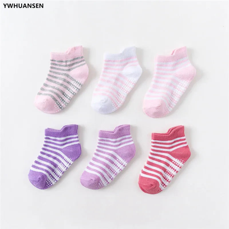 6 Pairs/lot Anti-slip Boat Socks