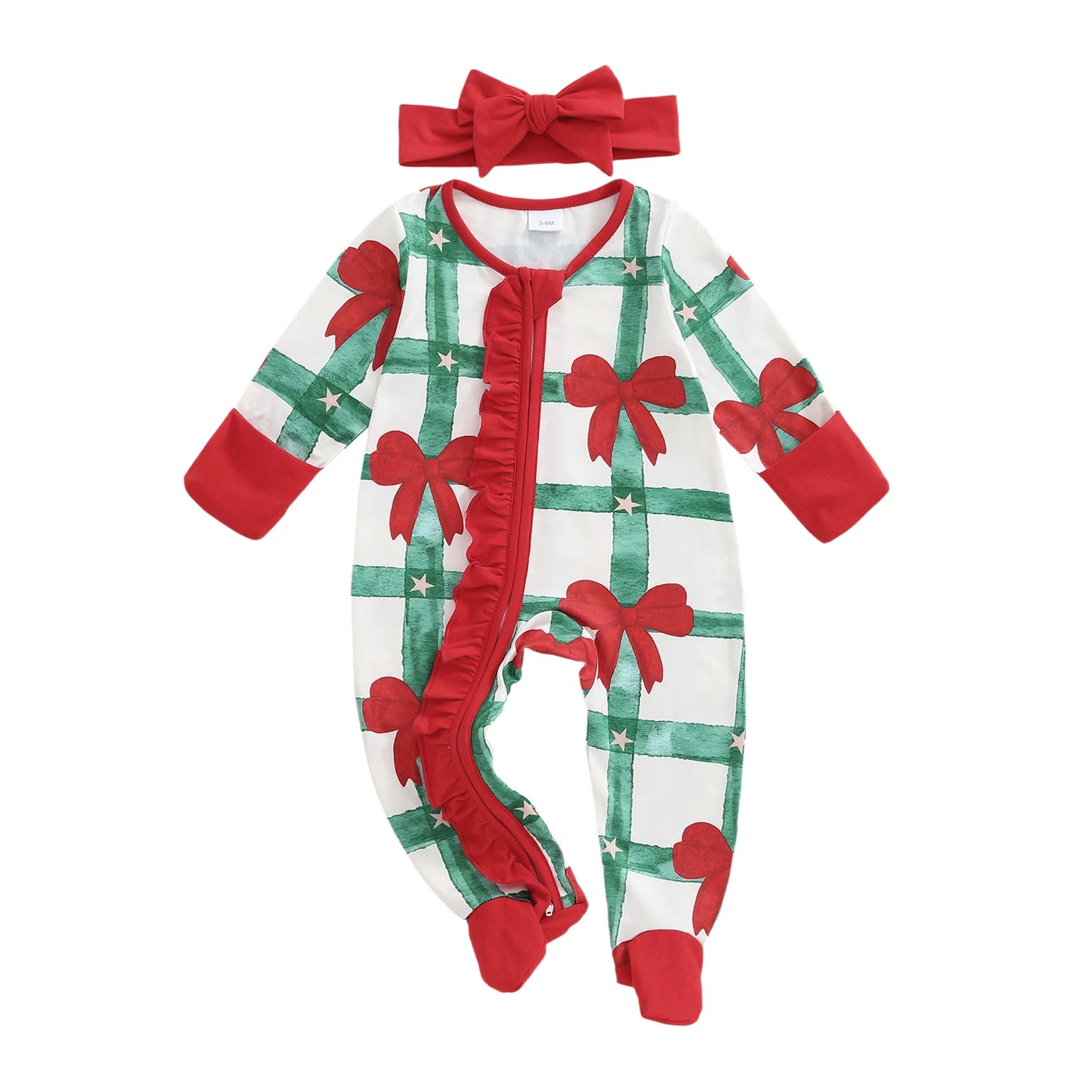 Newborn Baby Girl Christmas Romper