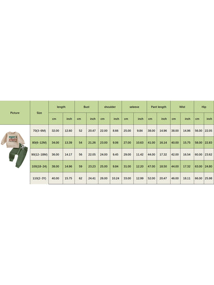 Boys Pants Set, Long Sleeve Sweatshirt