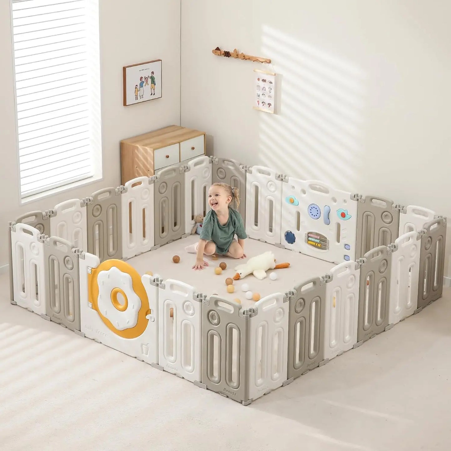 Foldable Playpen for Babies and Toddlers