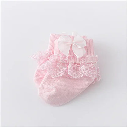 Baby Girls Cotton Lace Socks