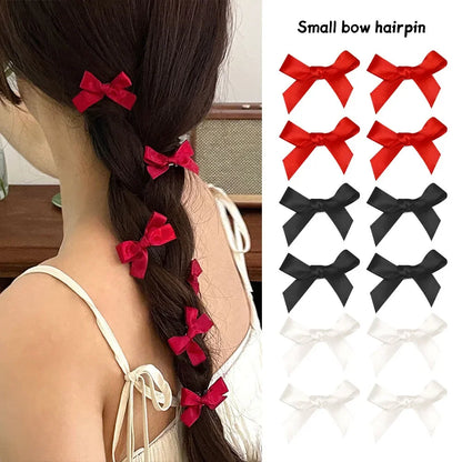 5-24Pcs Girls Bows Mini Hair Clips