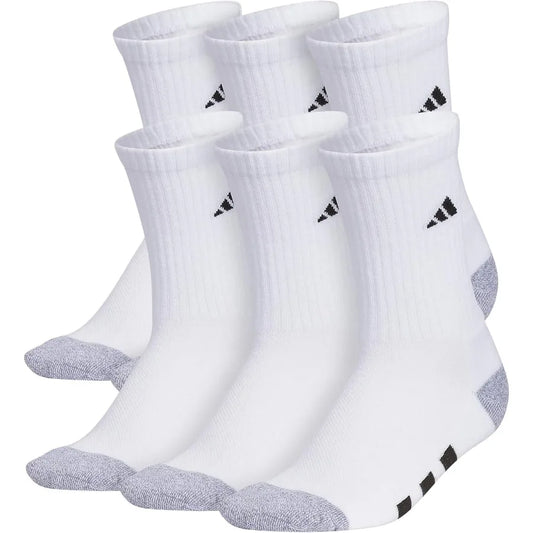 Youth Athletic Cushioned 6-Pack Crew Socks