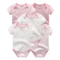5pcs Short Sleeve Baby Bodysuits