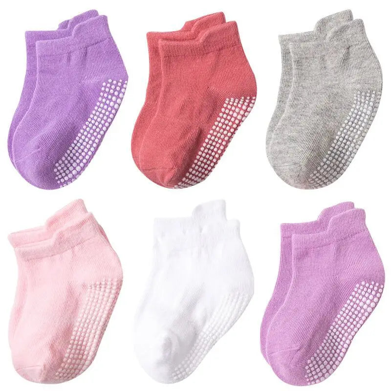 6 Pairs/lot Anti-slip Boat Socks