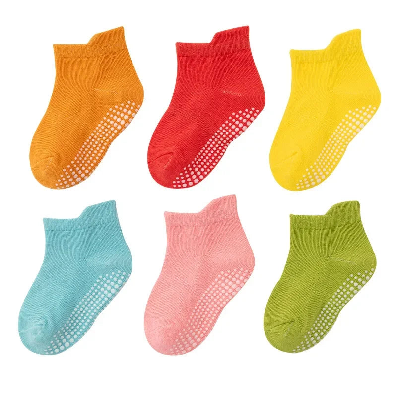 6 Pairs/lot Anti-slip Boat Socks