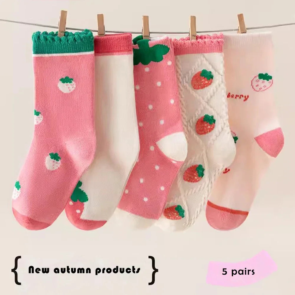 Girls Mid-Calf Socks