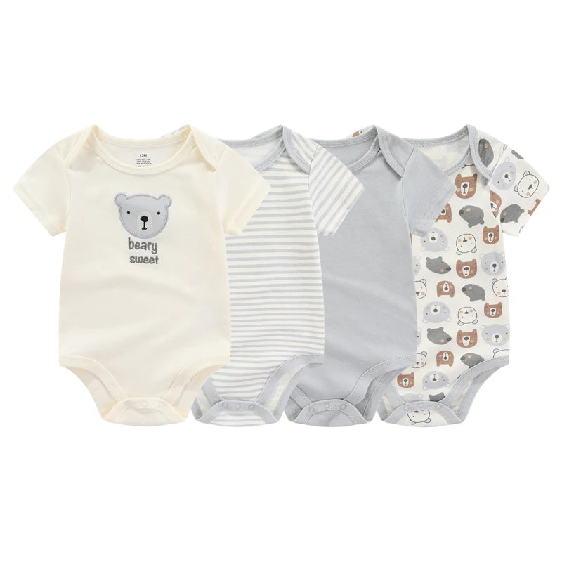 4 Pieces Baby Bodysuit