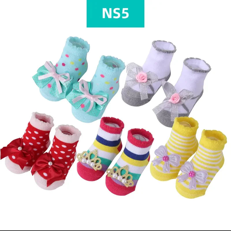 Newborn's Non-slip Print Cotton Socks