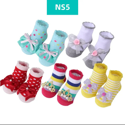 Newborn's Non-slip Print Cotton Socks