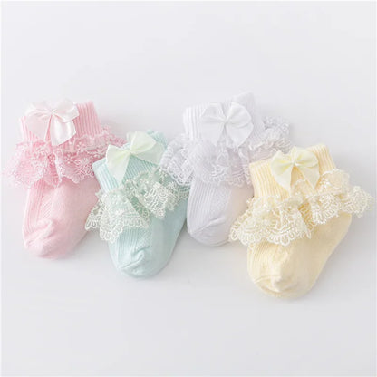 Baby Girls Cotton Lace Socks