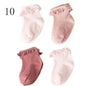 4Pair/lot Baby non-slip cotton socks