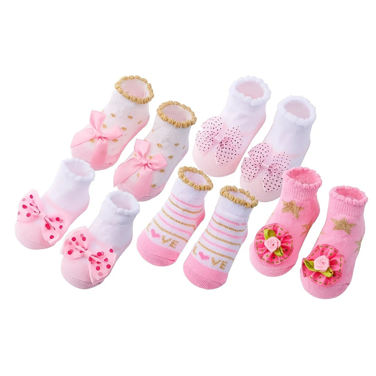 Newborn's Non-slip Print Cotton Socks