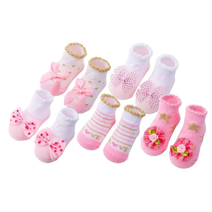 Newborn's Non-slip Print Cotton Socks