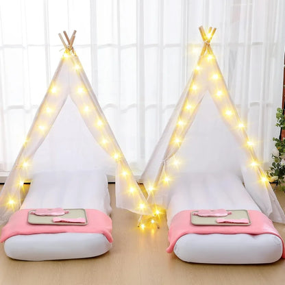4-Pack Kids Teepee Tent  with Inflatable Airbed