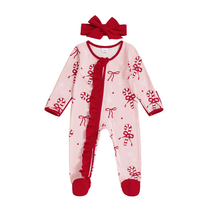 Newborn Baby Girl Christmas Romper