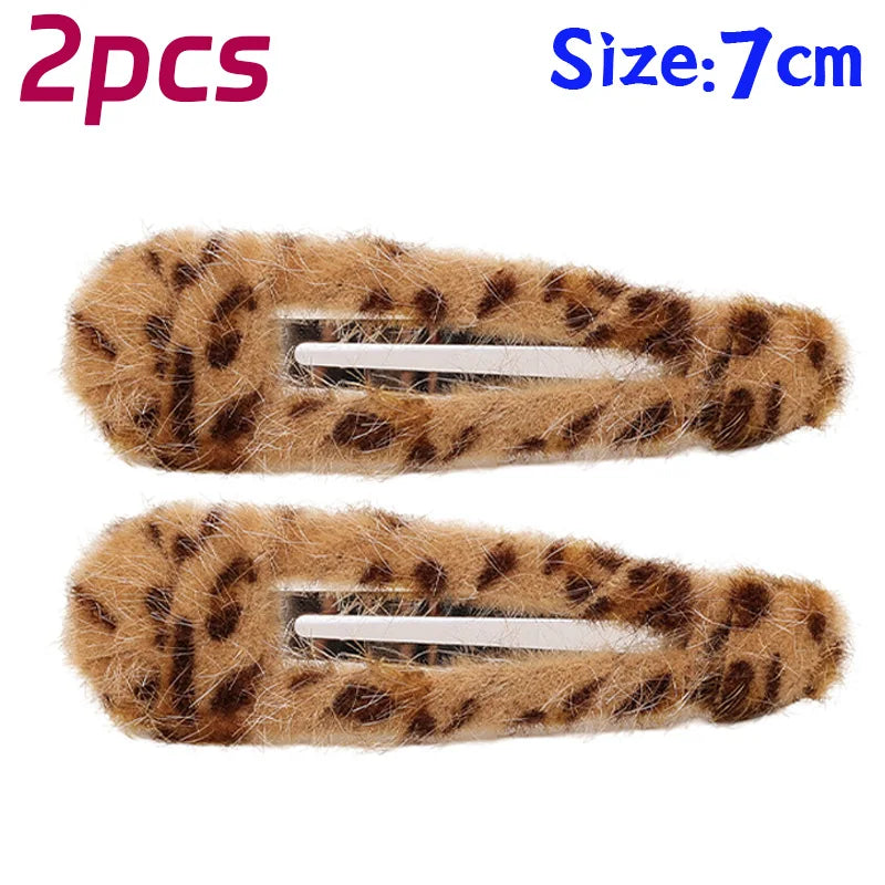 Leopard Print Barrettes