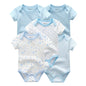 5pcs Short Sleeve Baby Bodysuits
