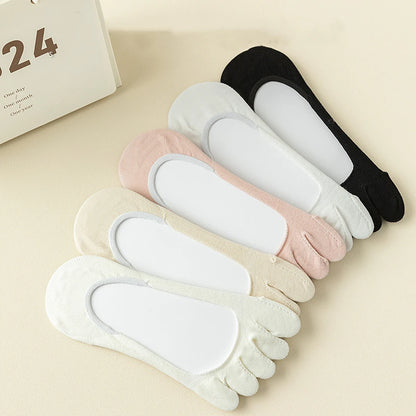 5 Pairs No Show 5 Finger Socks