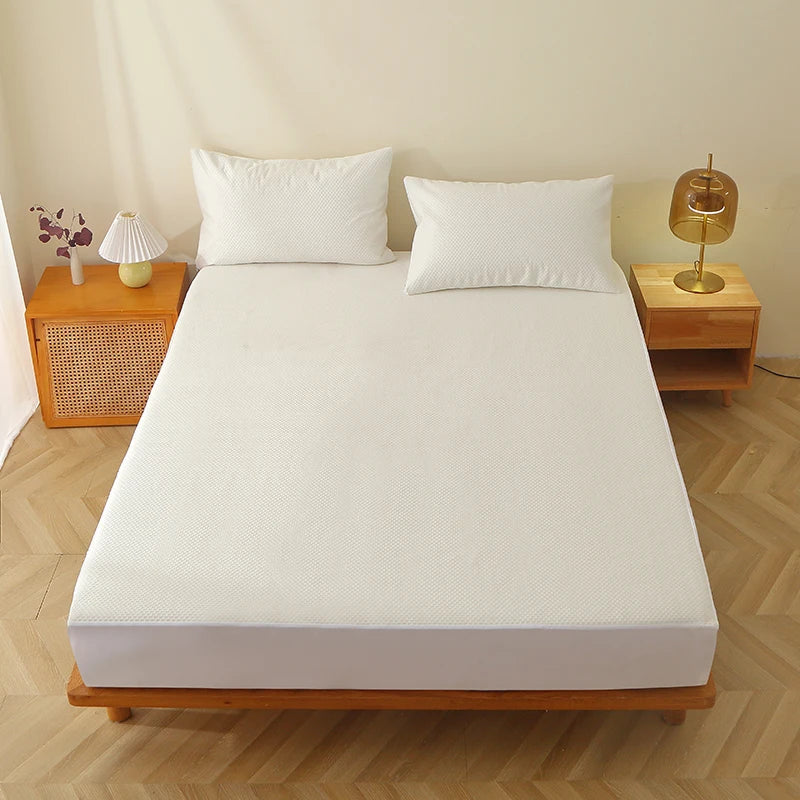 Sanitizing Waterproof Cooling Mattress Protector Set - Hypoallergenic