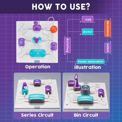 Kids DIY Electronics Experiment Circuit Board Ages 6+