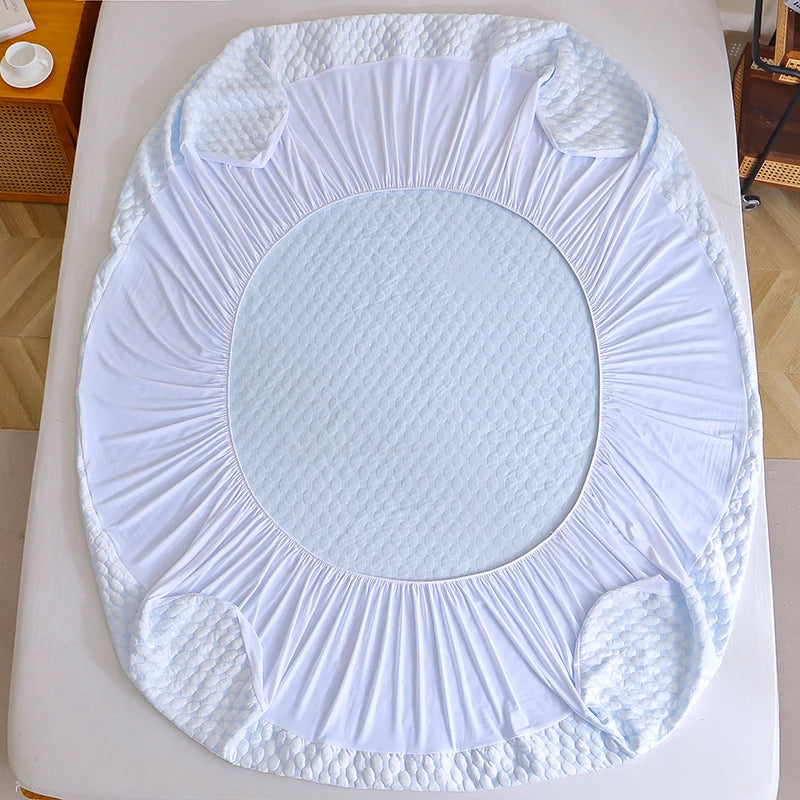 Sanitizing Waterproof Cooling Mattress Protector Set - Hypoallergenic
