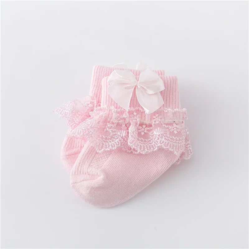 Baby Girls Cotton Lace Socks