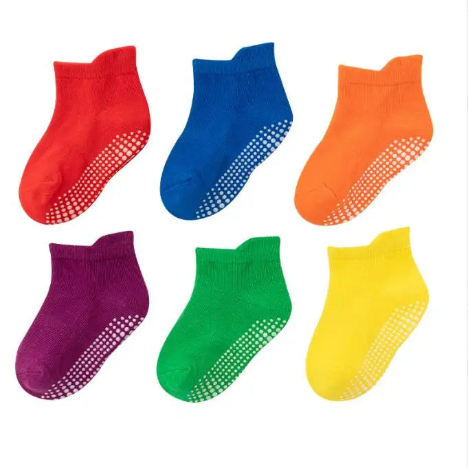 6 Pairs/lot Anti-slip Boat Socks