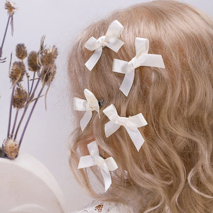 5-24Pcs Girls Bows Mini Hair Clips
