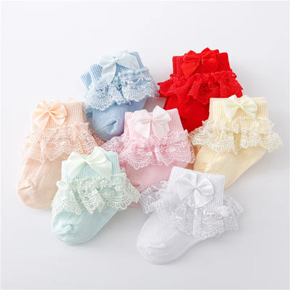 Baby Girls Cotton Lace Socks