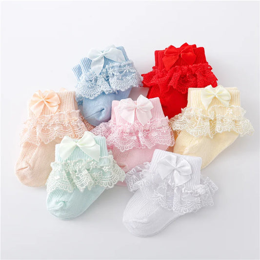 Baby Girls Cotton Lace Socks