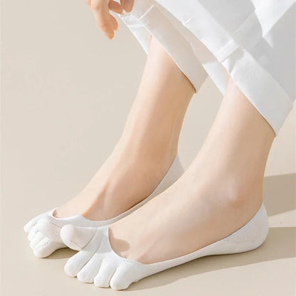 5 Pairs No Show 5 Finger Socks