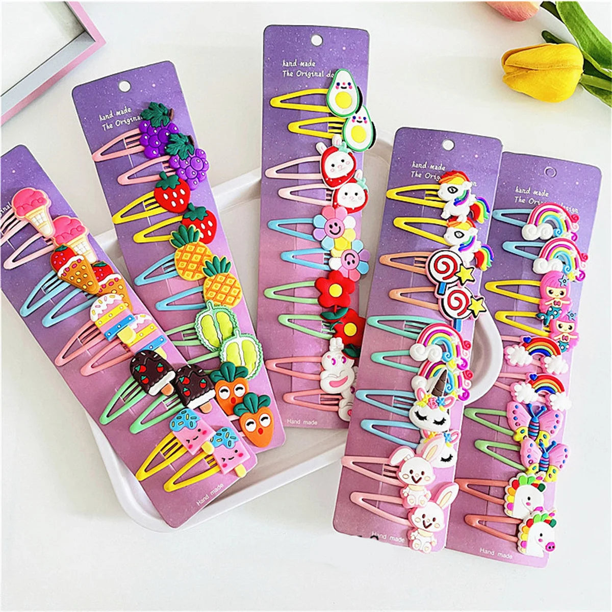 10PCS/Set Unicorn Barrettes