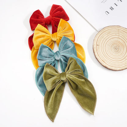 4/5Pcs Cotton Bow Hair Clips