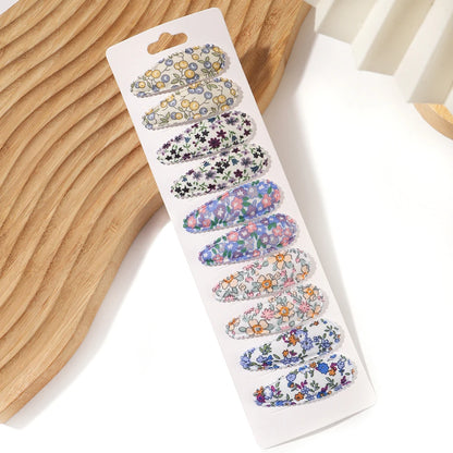 10Pcs/Lot Cotton Alloy Hair Clips for Kids