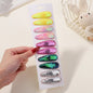 10Pcs/Lot Cotton Alloy Hair Clips for Kids